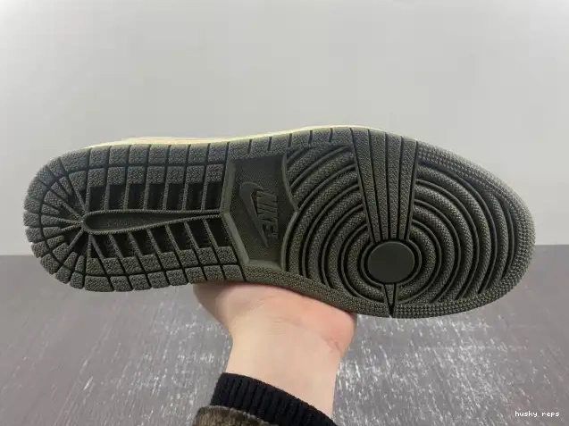 Rep Husky 'BLACK SP AIR SCOTT LOW 1 TRAVIS OLIVE' JORDAN X OG DM7866-002 0618